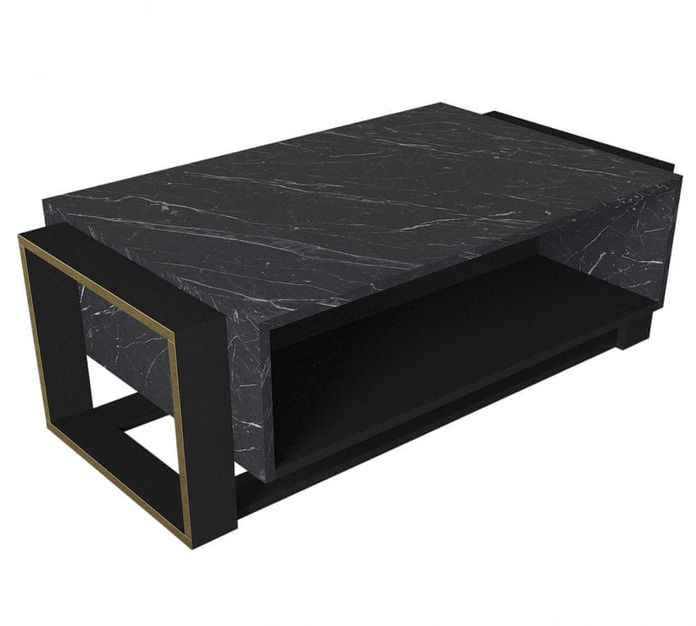 Dalenor Konferenčný stolík Bianco, 106 cm, čierna
